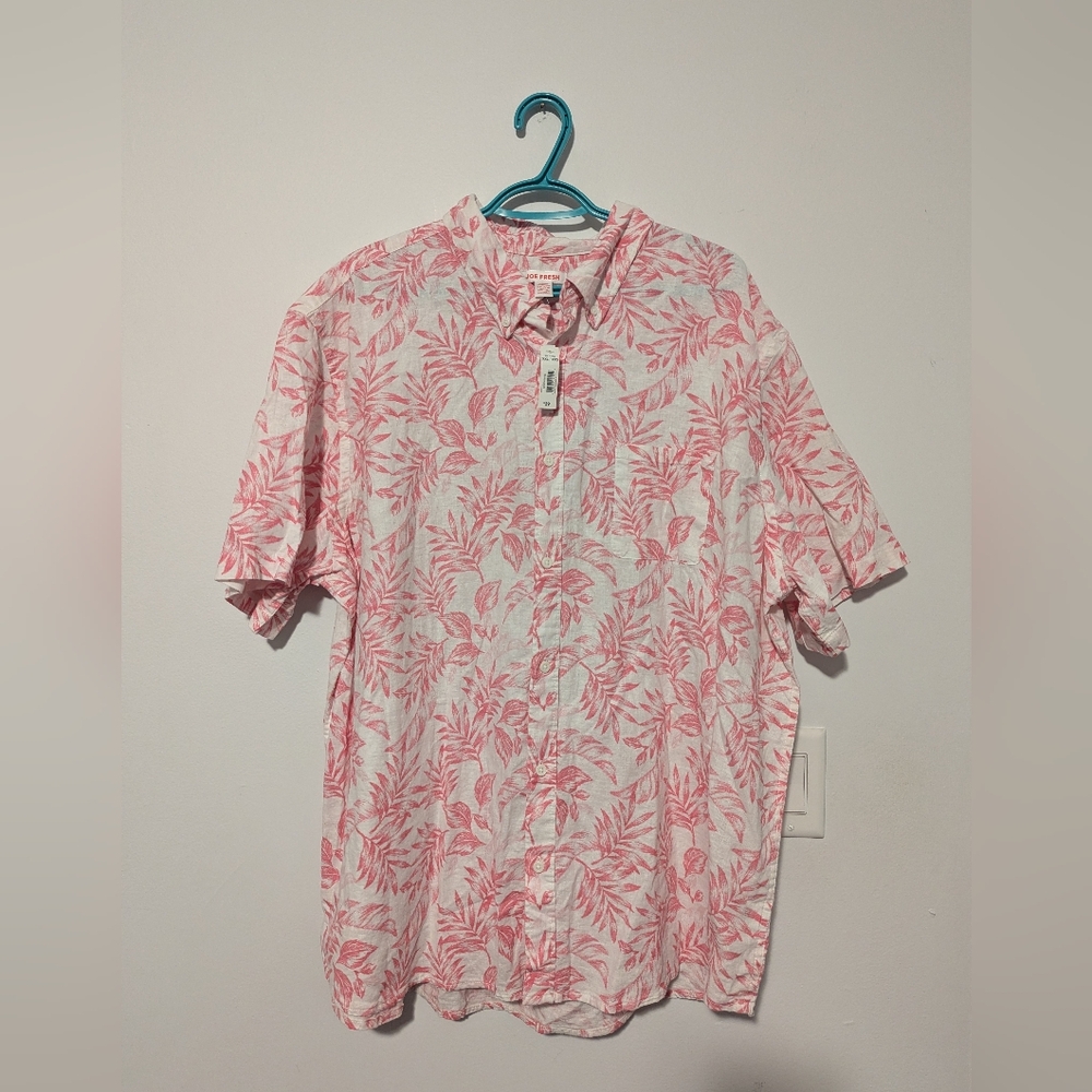 Men's Pink Floral Shirt